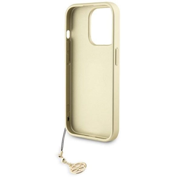 Guess GUHCP15LGF4GBR iPhone 15 Pro 6.1" barna keménytok 4G Charms kollekció