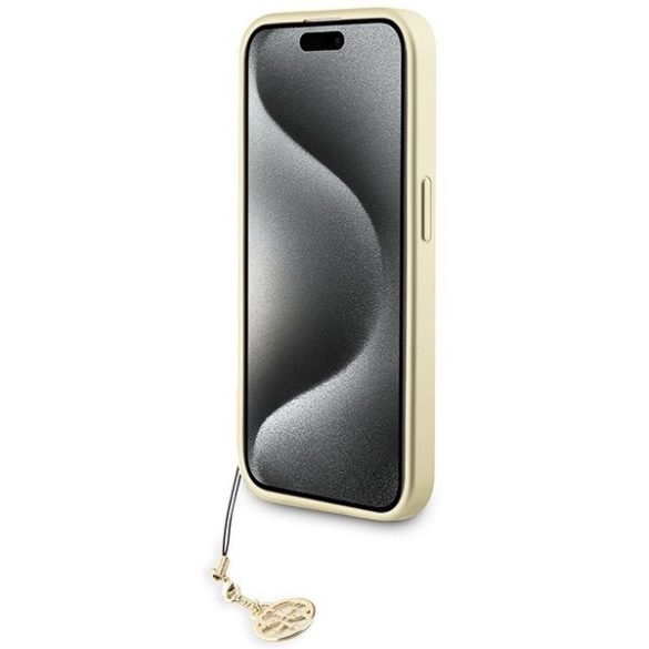 Guess GUHCP15XGF4GBR iPhone 15 Pro Max 6.7" barna keménytok 4G Charms kollekció