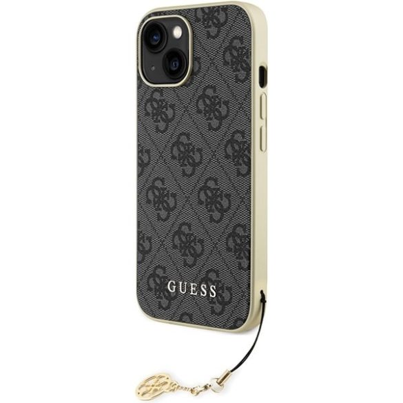 Guess GUHCP15SGF4GGR iPhone 15 / 14 / 13 6.1" szürke keménytok 4G Charms kollekció