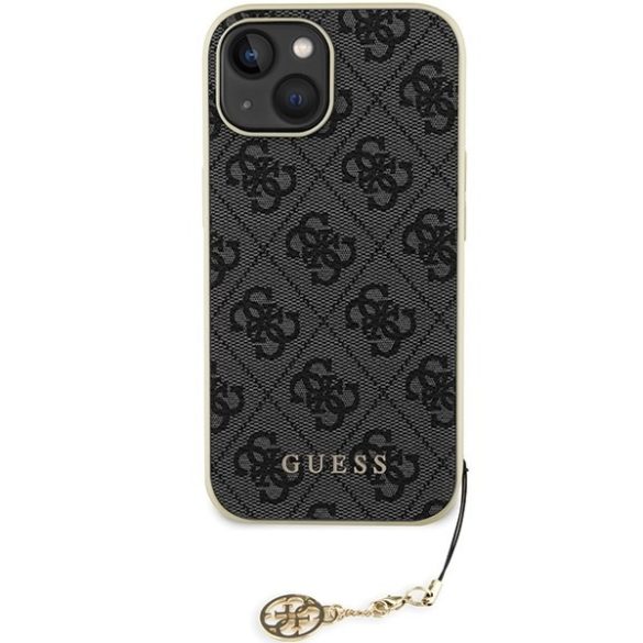 Guess GUHCP15SGF4GGR iPhone 15 / 14 / 13 6.1" szürke keménytok 4G Charms kollekció