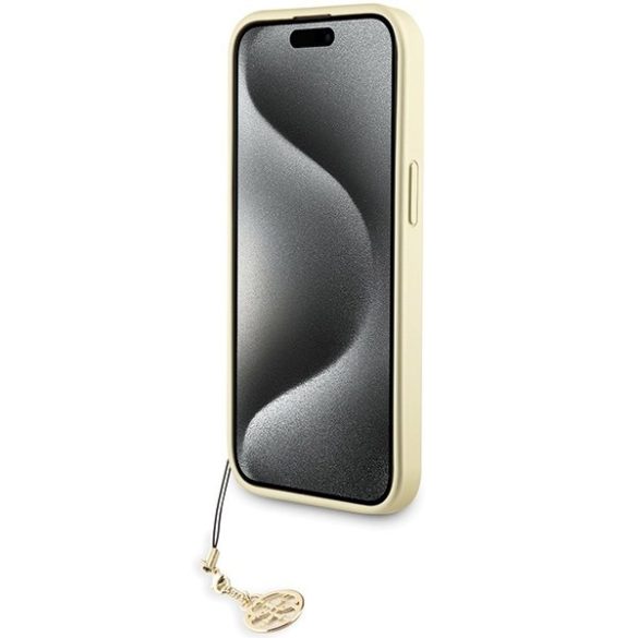 Guess GUHCP15SGF4GGR iPhone 15 / 14 / 13 6.1" szürke keménytok 4G Charms kollekció