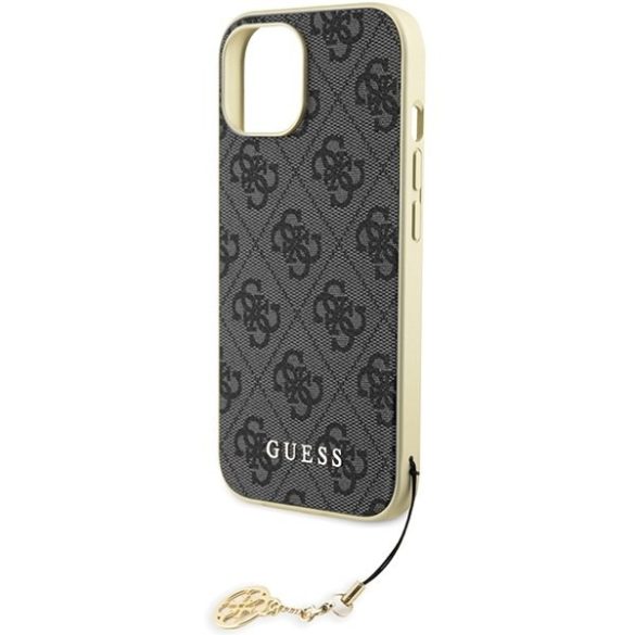 Guess GUHCP15SGF4GGR iPhone 15 / 14 / 13 6.1" szürke keménytok 4G Charms kollekció