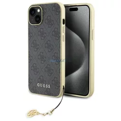  Guess GUHCP15MGF4GGR iPhone 15 Plus 6.7" szürke keménytok Charms kollekció