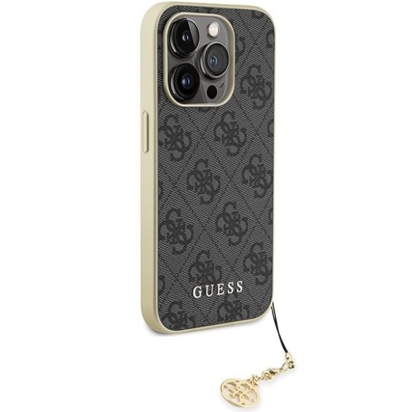 Guess GUHCP15LGF4GGR iPhone 15 Pro 6.1" szürke keménytok 4G Charms kollekció