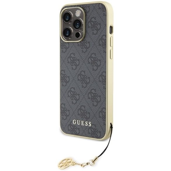 Guess GUHCP15XGF4GGR iPhone 15 Pro Max 6.7" szürke keménytok 4G Charms kollekció