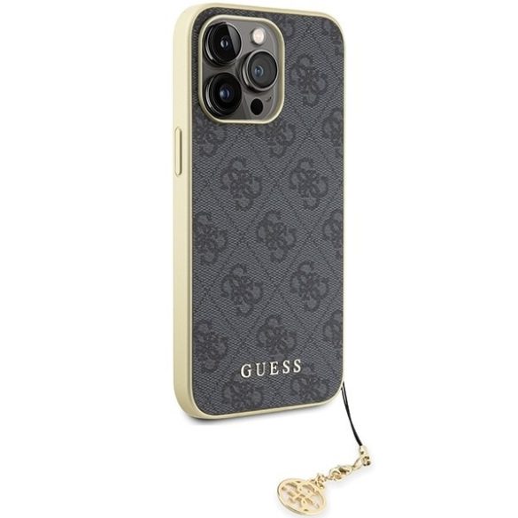 Guess GUHCP15XGF4GGR iPhone 15 Pro Max 6.7" szürke keménytok 4G Charms kollekció