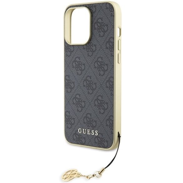 Guess GUHCP15XGF4GGR iPhone 15 Pro Max 6.7" szürke keménytok 4G Charms kollekció