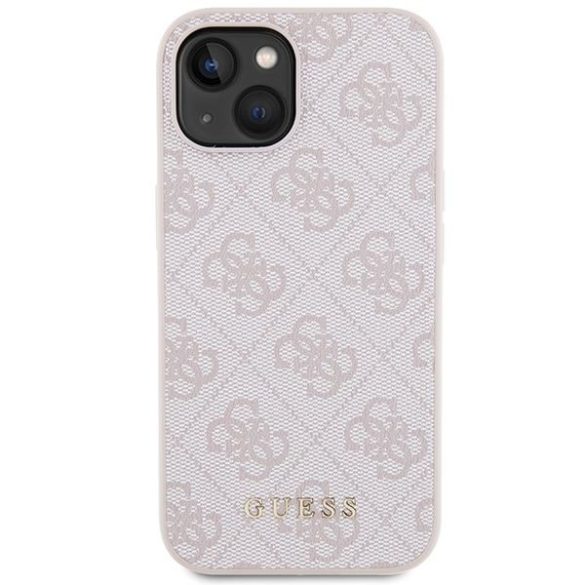 Guess GUHCP15MG4GFPI iPhone 15 Plus / 14 Plus 6.7" rózsaszín keménytok fém arany logo