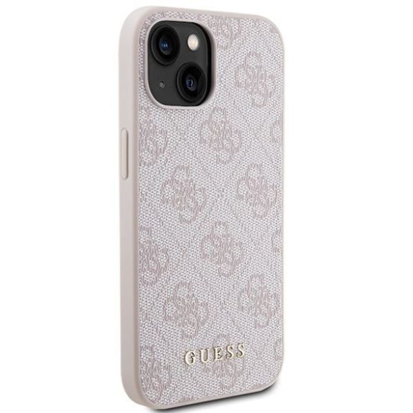 Guess GUHCP15MG4GFPI iPhone 15 Plus / 14 Plus 6.7" rózsaszín keménytok fém arany logo