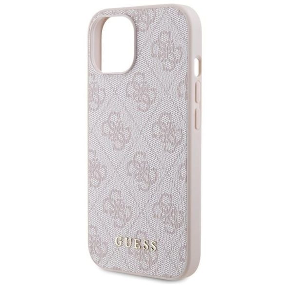 Guess GUHCP15MG4GFPI iPhone 15 Plus / 14 Plus 6.7" rózsaszín keménytok fém arany logo