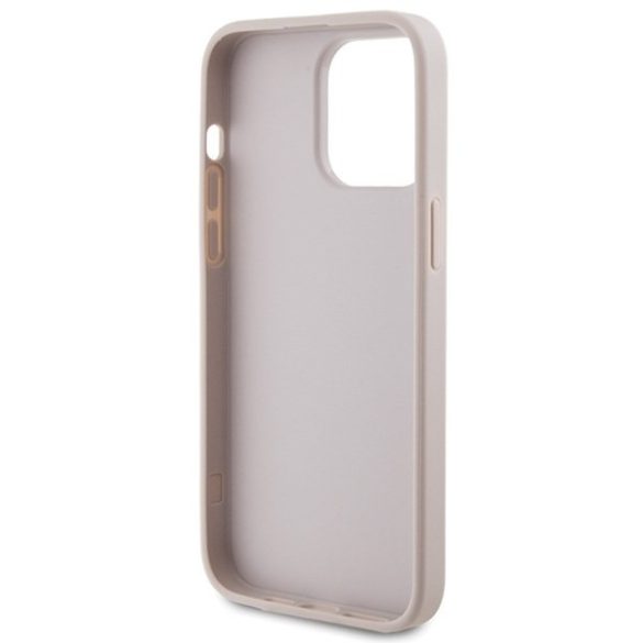Guess GUHCP15XG4GFPI iPhone 15 Pro Max 6.7" rózsaszín keménytok 4G fém arany logóval