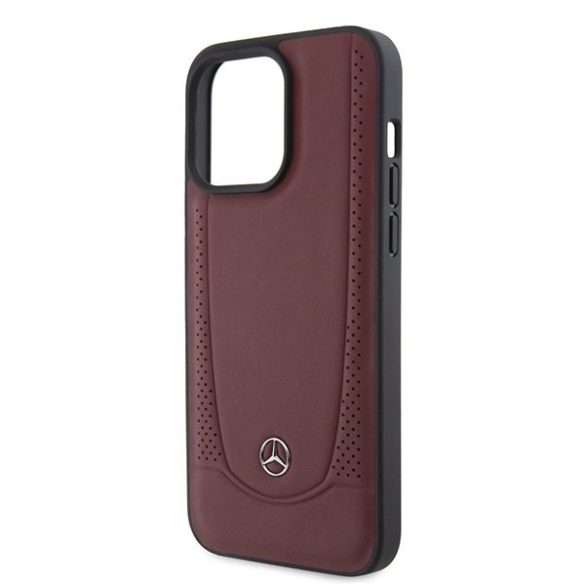 Mercedes MEHCP15LARMRE iPhone 15 Pro 6.1" piros keménytok bőr Urban Bengale