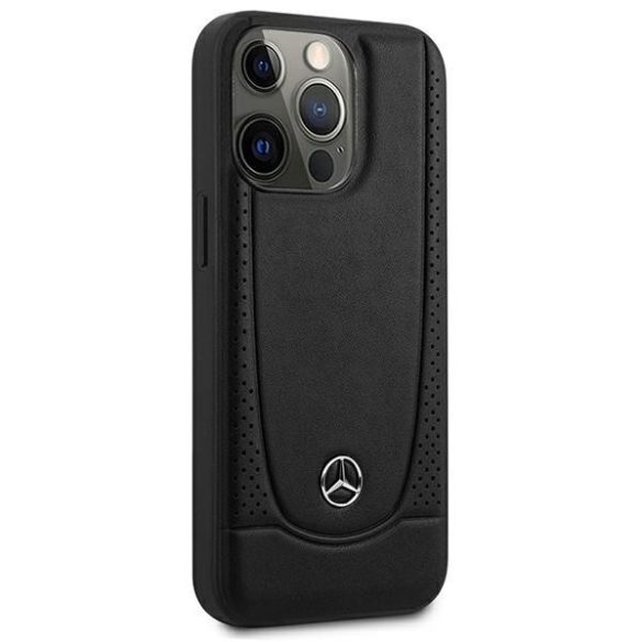 Mercedes MEHCP15XARMBK iPhone 15 Pro Max 6.7" fekete bőr keménytokban Urban