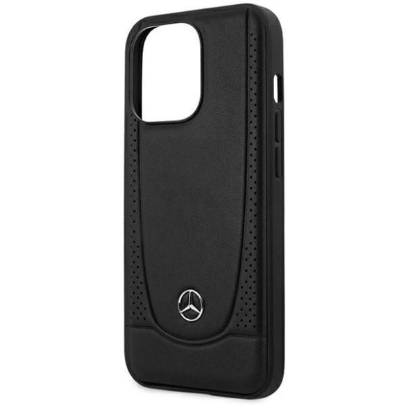 Mercedes MEHCP15XARMBK iPhone 15 Pro Max 6.7" fekete bőr keménytokban Urban
