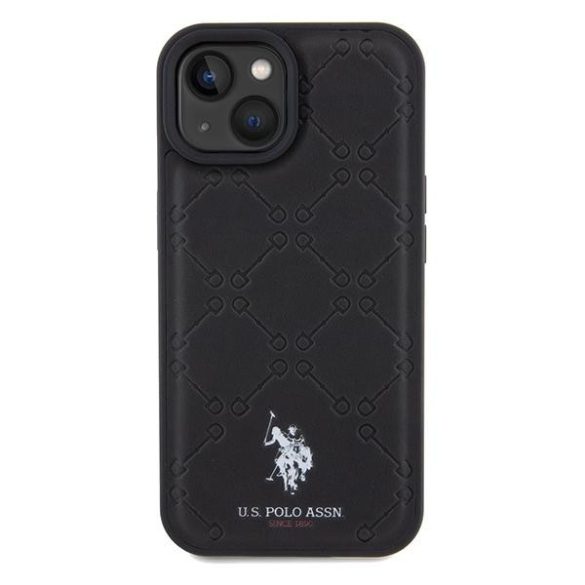 US Polo USHCP15SPYOK iPhone 15 6.1" fekete Yoke Pattern (minta) tok
