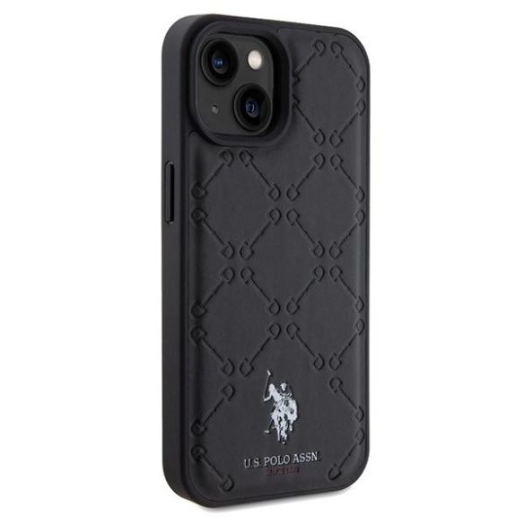 US Polo USHCP15SPYOK iPhone 15 6.1" fekete Yoke Pattern (minta) tok