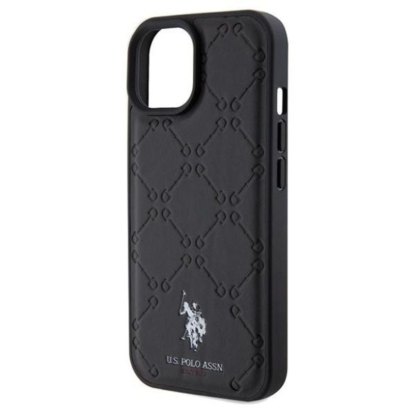US Polo USHCP15SPYOK iPhone 15 6.1" fekete Yoke Pattern (minta) tok