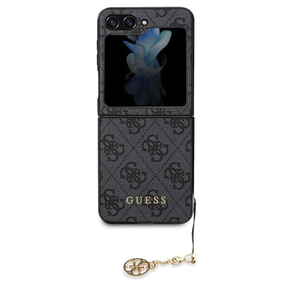 Guess GUHCZF5GF4GGR F731 Z Flip5 szürke keménytok 4G Charms kollekció