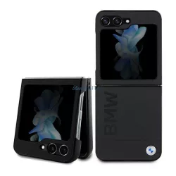   BMW BMHCZF5SLLBK Z Flip5 F731 fekete bőr beleégetett logó tok