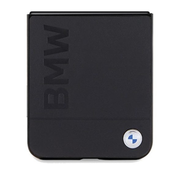 BMW BMHCZF5SLLBK Z Flip5 F731 fekete bőr beleégetett logó tok