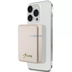  Guess 15 W-os indukciós powerbank GUPBM5ALGSGD 5000 mAh arany/arany MagSafe Metal Script Logo