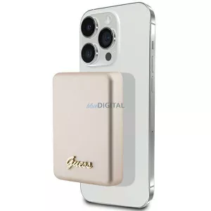 Guess 15 W-os indukciós powerbank GUPBM5ALGSGD 5000 mAh arany/arany MagSafe Metal Script Logo