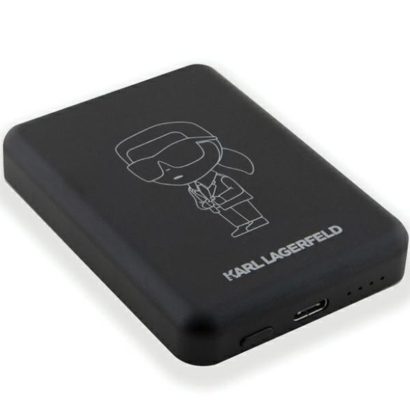 Karl Lagerfeld Powerbank indukciós KLPBM5KIOTTGK 5000mAh fekete NFT Outline ikonikus MagSafe NFT Outline ikonikus MagSafe