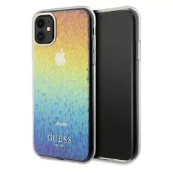   Guess GUHCN61HDECMI iPhone 11  6.1" többszínű keménytok IML Facettált tükör diszkó irizáló tükör