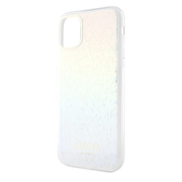 Guess GUHCN61HDECMI iPhone 11 / Xr 6.1" többszínű keménytok IML Facettált tükör diszkó irizáló tükör