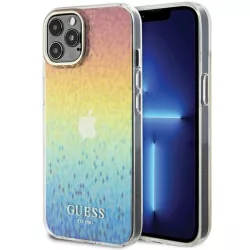   Guess GUHCP12MHDECMI iPhone 12/12 Pro 6.1" sokszínű keménytok IML Facettált tükör diszkó irizáló