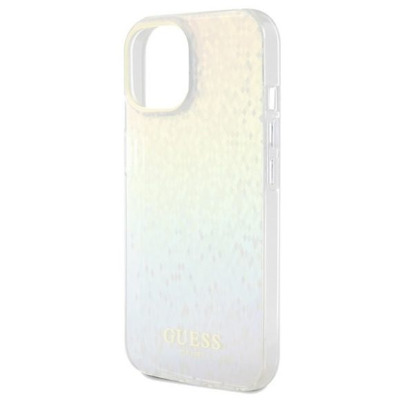 Guess GUHCP14SHDECMI iPhone 14 / 15 / 13 6.1" sokszínű keménytok IML Faceted Mirror Disco Iridescent tükör