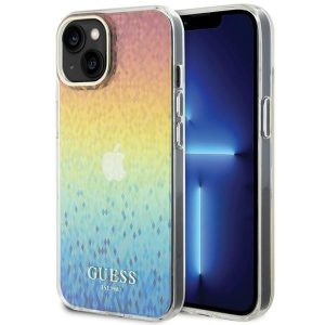 Guess GUHCP15SHDECMI iPhone 15 / 14 / 13 6.1" sokszínű keménytok IML Faceted Mirror Disco Iridescent