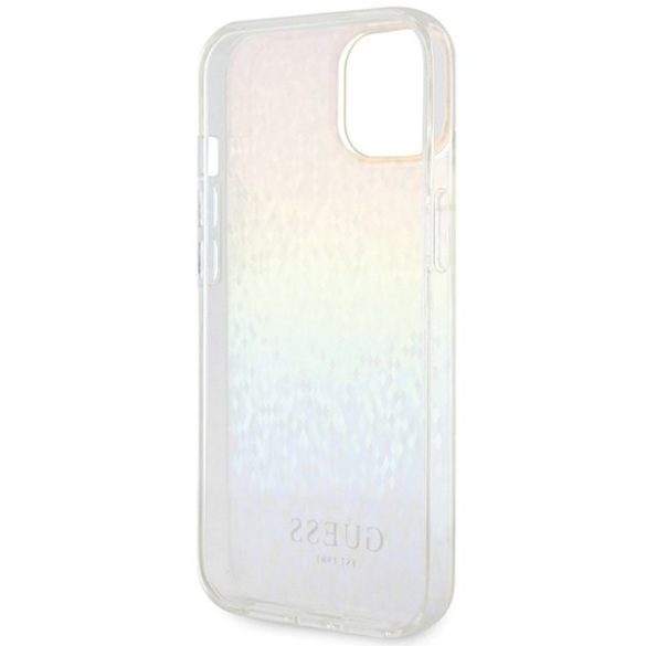 Guess GUHCP15SHDECMI iPhone 15 / 14 / 13 6.1" sokszínű keménytok IML Faceted Mirror Disco Iridescent