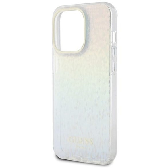 Guess GUHCP15LHDECMI iPhone 15 Pro 6.1" sokszínű keménytok IML Faceted Mirror Disco Iridescent tükör