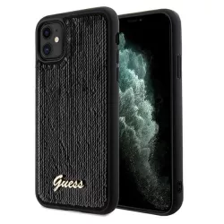   Guess GUHCN61PSFDGSK iPhone 11  6.1" fekete keménytok Sequin Script Metal