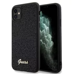   Guess GUHCN61PMSDGSK iPhone 11  6.1" fekete keménytok Disco Metal Script