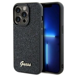 Guess GUHCP13XPMSDGSK iPhone 13 Pro Max 6.7" fekete keménytok Disco Metal Script