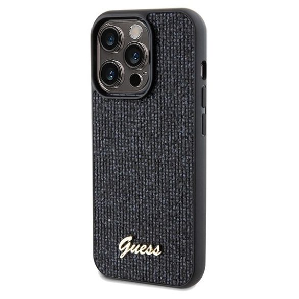 Guess GUHCP14XPMSDGSK iPhone 14 Pro Max 6.7" fekete keménytok Disco Metal Script