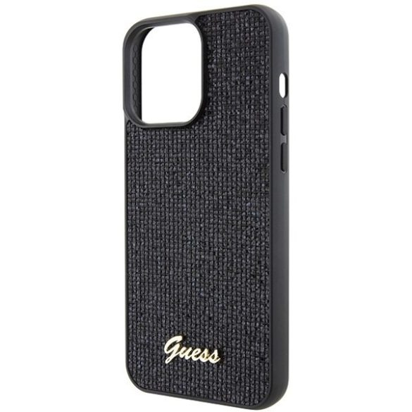 Guess GUHCP15XPMSDGSK iPhone 15 Pro Max 6.7" fekete keménytok Disco Metal Script