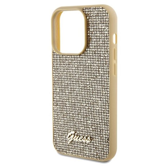 Guess GUHCP14LPMSDGSD iPhone 14 Pro 6.1" arany keménytok Disco Metal Script