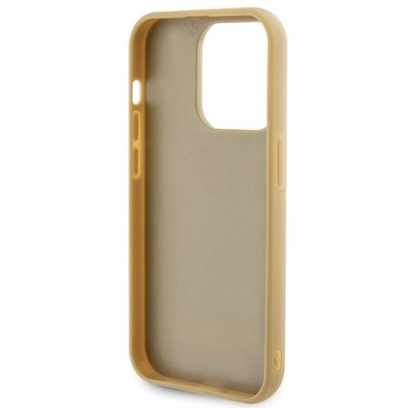 Guess GUHCP15LPMSDGSD iPhone 15 Pro 6.1" arany keménytok Disco Metal Script
