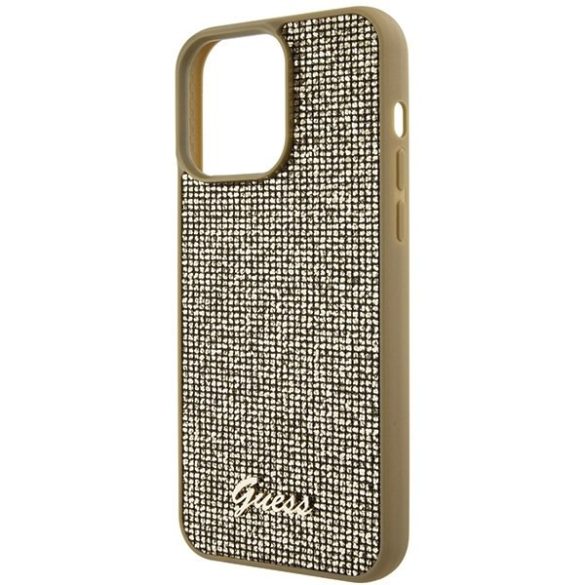 Guess GUHCP15XPMSDGSD iPhone 15 Pro Max 6.7" arany keménytok Disco Metal Script