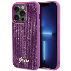   Guess GUHCP15LPMSDGSF iPhone 15 Pro 6.1" fukszia keménytok Disco Metal Scrip