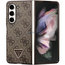   Guess GUHCZFD5P4TDPW F946 Z Fold5 barna keménytok bőr 4G háromszög Strass