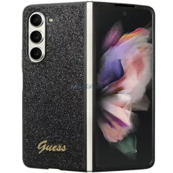   Guess GUHCZFD5HGGSHK F946 Z Fold5 fekete keménytok Glitter Script
