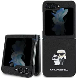   Karl Lagerfeld KLHCZF5SAKCNPK Sam Z Flip5 F731 keménytok fekete Saffiano Karl&Choupette Pin