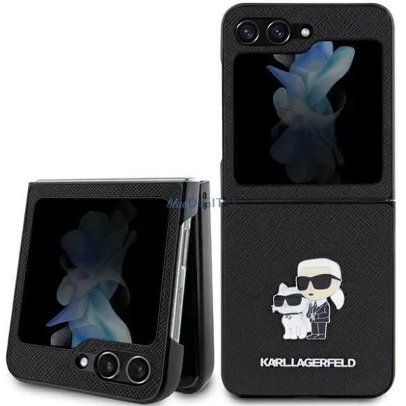 Karl Lagerfeld KLHCZF5SAKCNPK Sam Z Flip5 F731 keménytok fekete Saffiano Karl&Choupette Pin