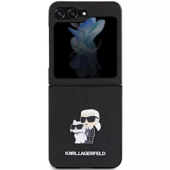 Karl Lagerfeld KLHCZF5SAKCNPK Sam Z Flip5 F731 keménytok fekete Saffiano Karl&Choupette Pin
