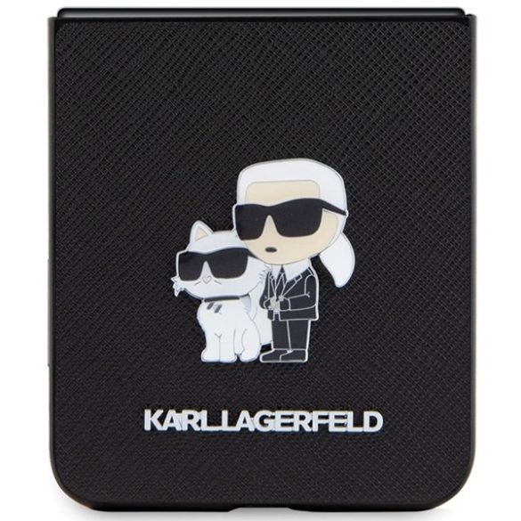 Karl Lagerfeld KLHCZF5SAKCNPK Sam Z Flip5 F731 keménytok fekete Saffiano Karl&Choupette Pin