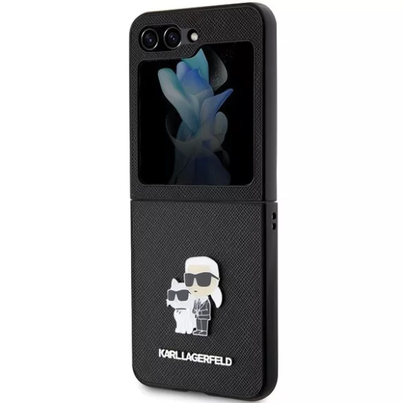 Karl Lagerfeld KLHCZF5SAKCNPK Sam Z Flip5 F731 keménytok fekete Saffiano Karl&Choupette Pin